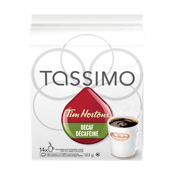 Tassimo Tim Hortons Decaffeinated Premium Blend Coffee 14 T-Discs