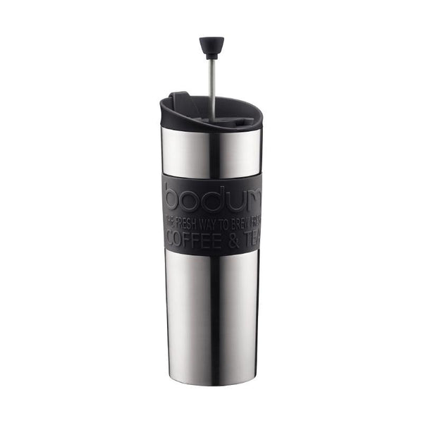 Bodum Stainless Steel Vacuum 15 oz Travel French Press - Black