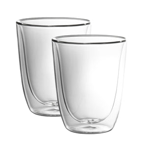 Trudeau 3 oz. Caffé Double Wall Espresso Glasses, Set of 2