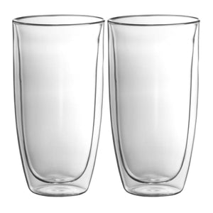 Trudeau 17 oz. Caffé Double Wall Highball Glasses, Set of 2