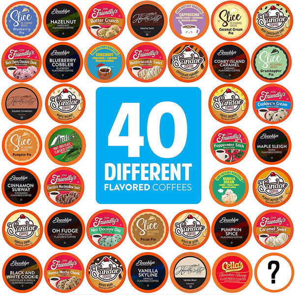 Two Rivers Flavoured Variety Single Serve Coffee, 40 Pack