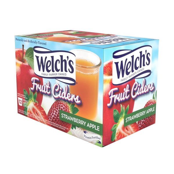 Welchs Strawberry Apple Single Serve Fruit Cider 12 Pack