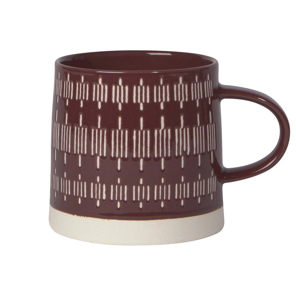 Danica Heirloom Tempo Artisan Stoneware Mug 9oz, Wine Red