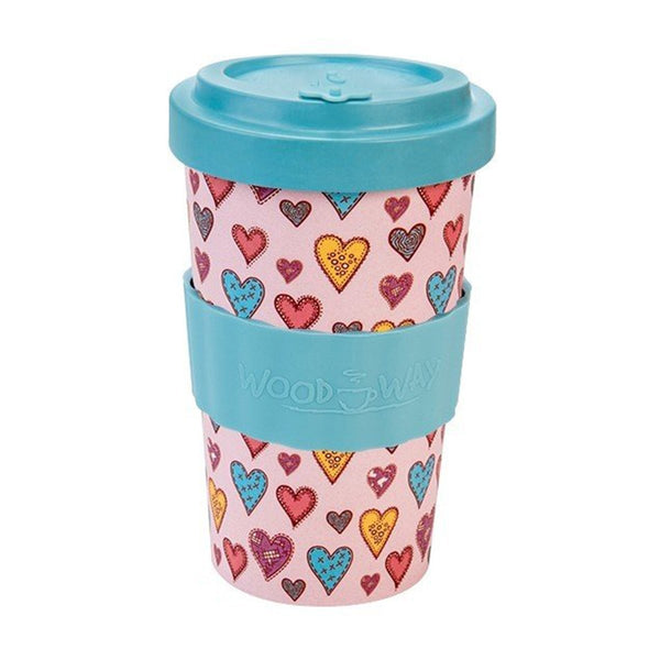 Woodway Bamboo Cup 500ml, Candy Hearts