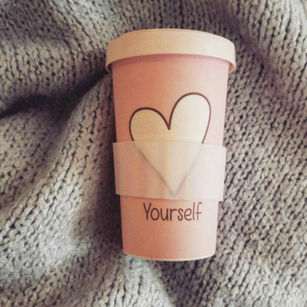 Woodway Bamboo Cup 500ml, Love Yourself