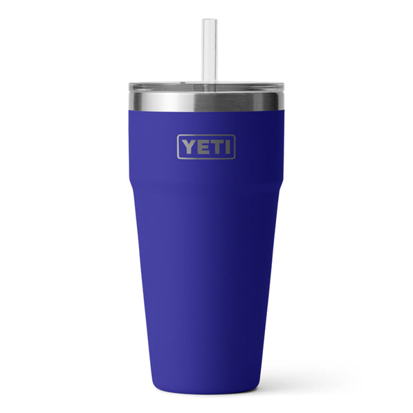 YETI Rambler 26 oz. Stackable Cup with Straw Lid, Offshore Blue