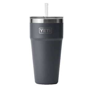 YETI Rambler 26 oz. Stackable Cup with Straw Lid, Charcoal