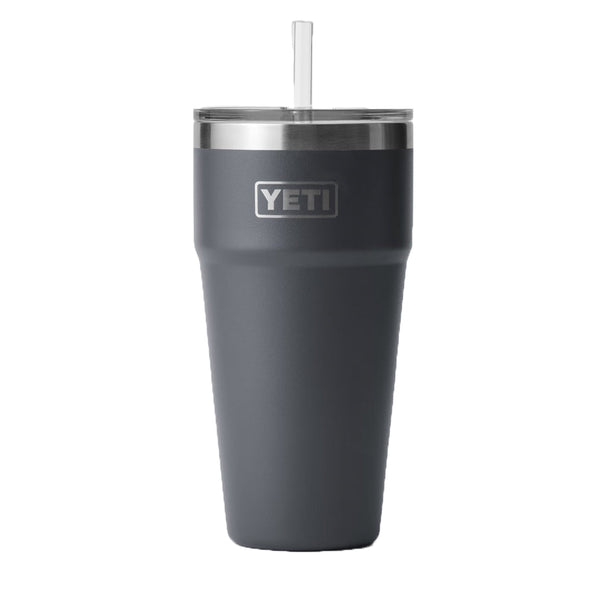 YETI Rambler 26 oz. Stackable Cup with Straw Lid, Charcoal