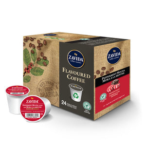 Zavida Peppermint Mocha Flavoured Coffee K-Cups, 24 Pack Box
